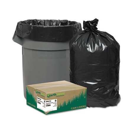 Webster Industries 56 gal Trash Bag, Extra Large, 1.25 mil (32 Micron), Black RNW4750